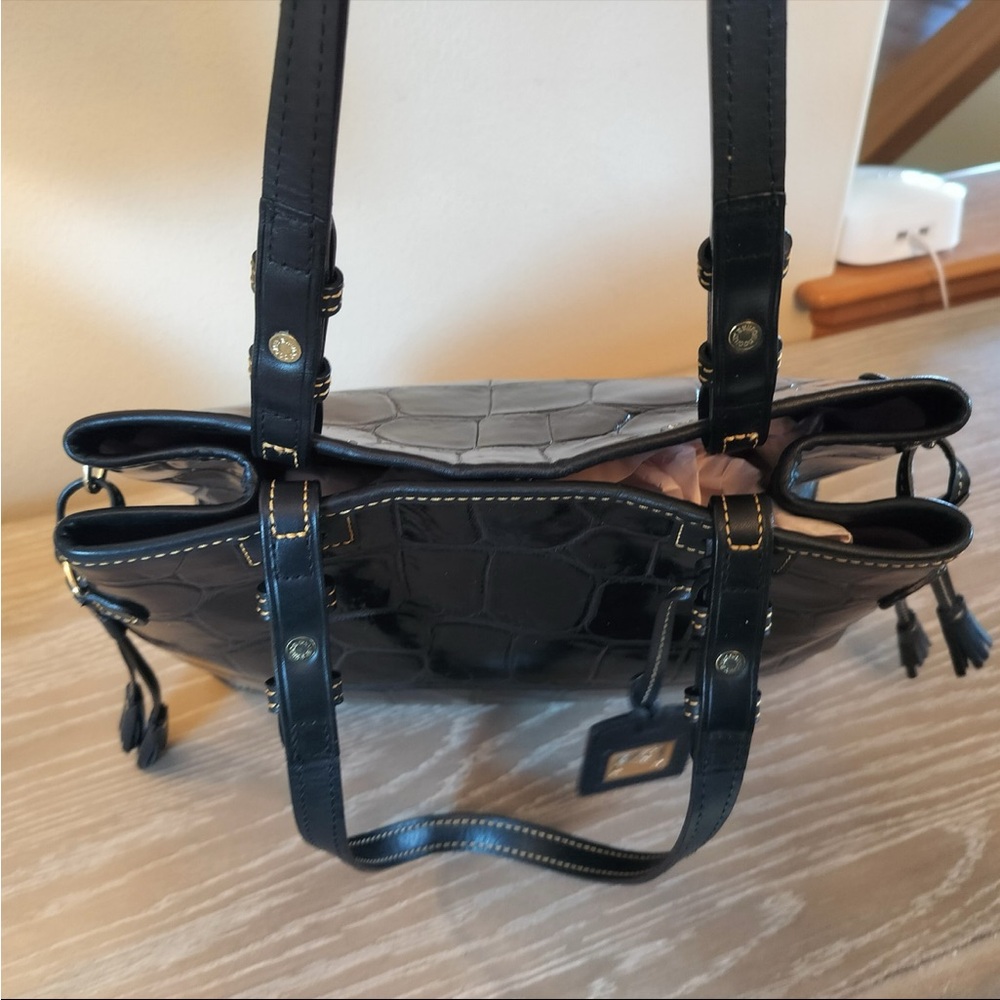 Dooney & Burke Tassel Tote Shoulder Bag - Picture 10 of 12